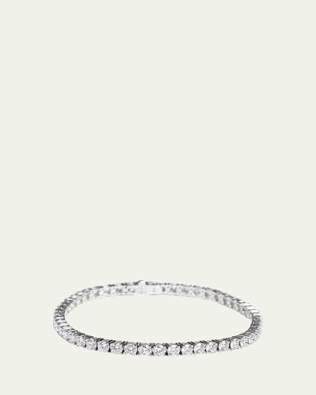 14K White Gold Lab Grown Diamond Tennis Bracelet, 7"L, 7.00tcw